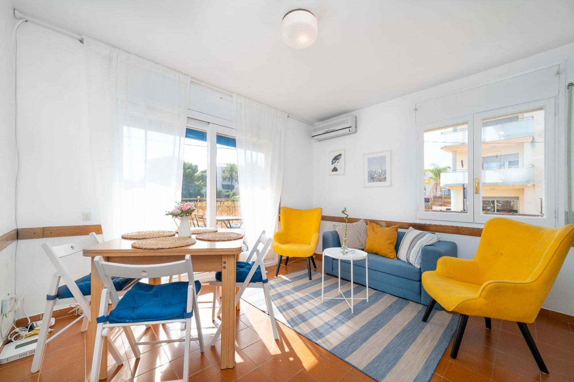 Beach Flat With Terrace Sant Salvador Bagian luar foto