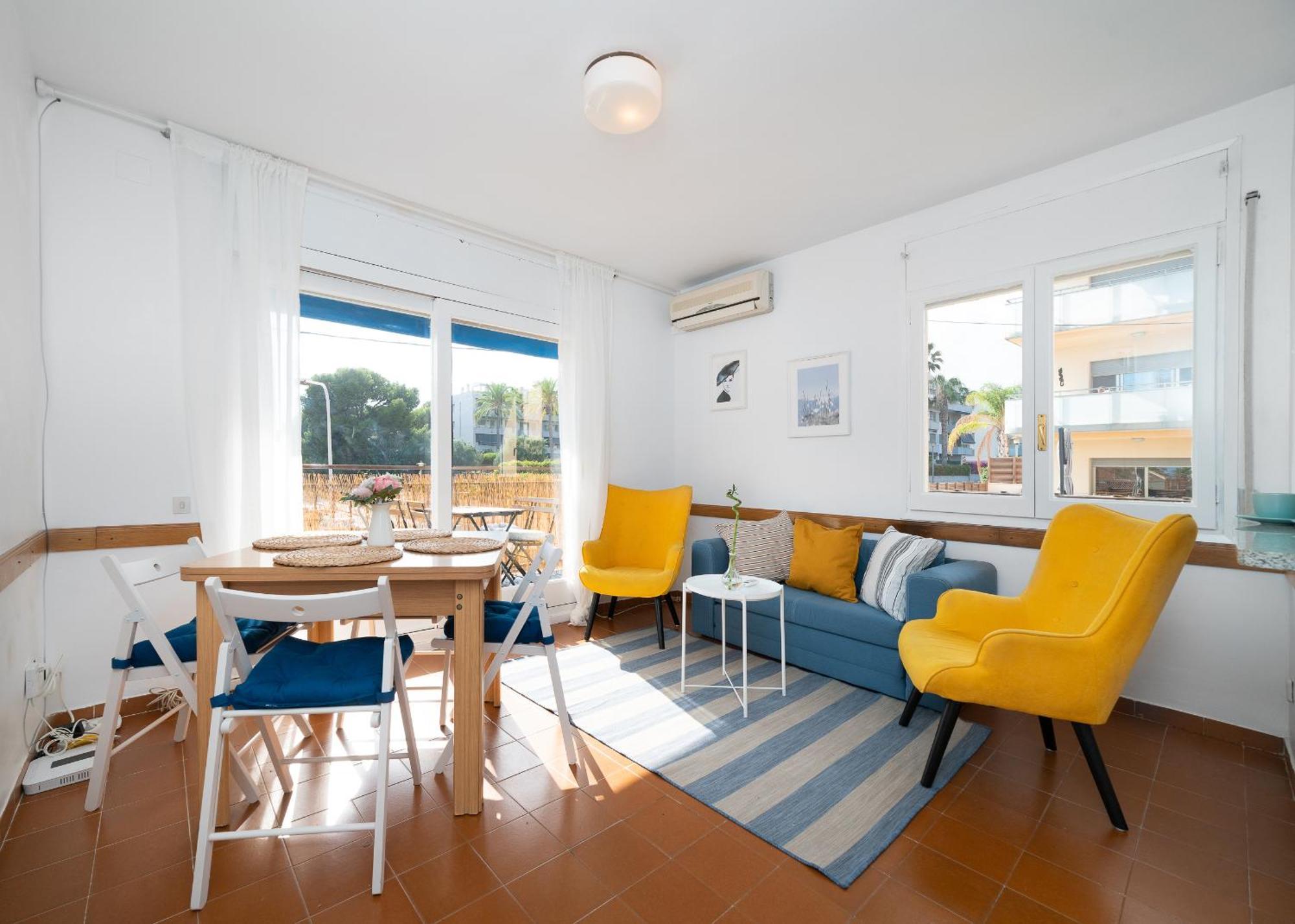 Beach Flat With Terrace Sant Salvador Bagian luar foto